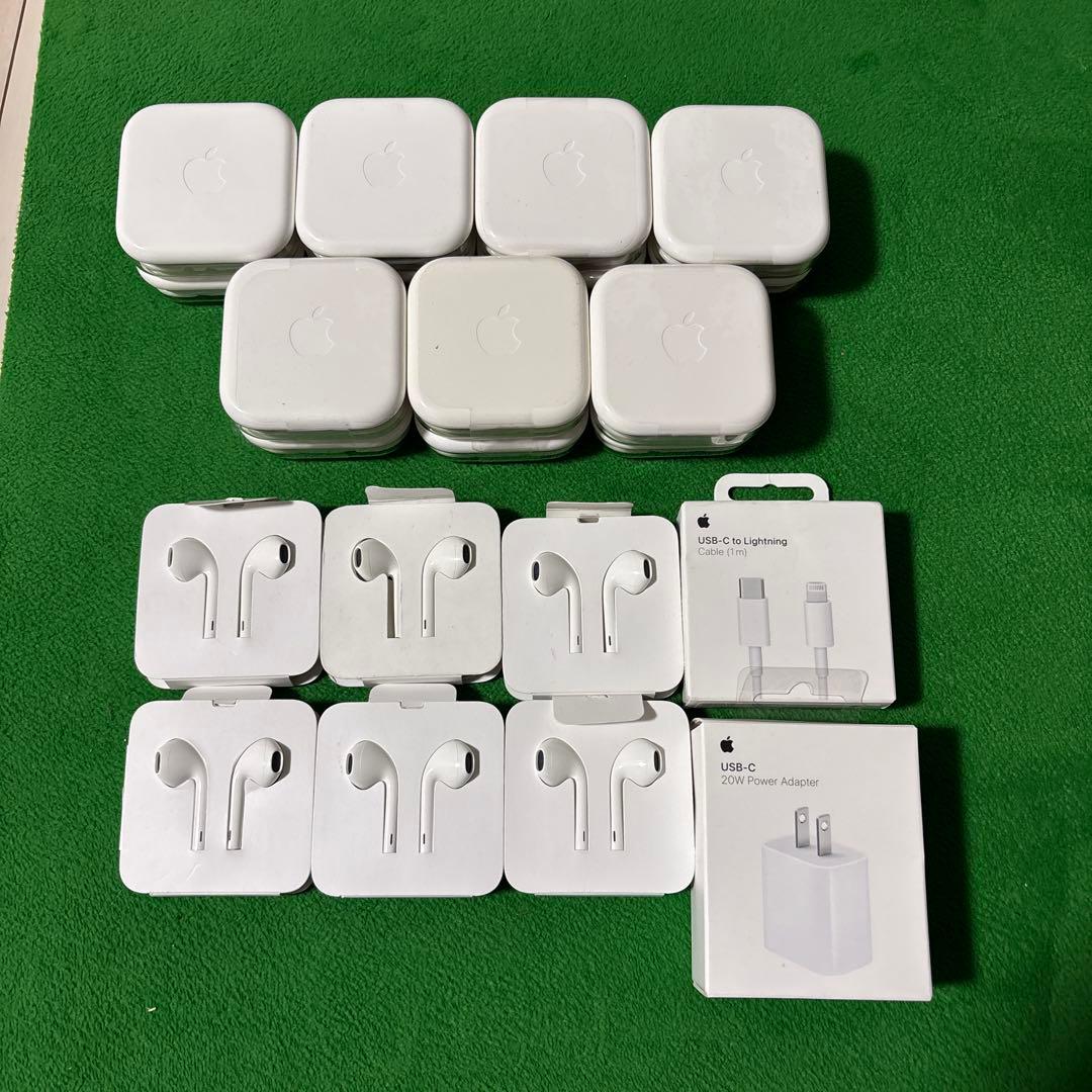 Apple イヤフォン 20個セット USB-Cアダプタ付き