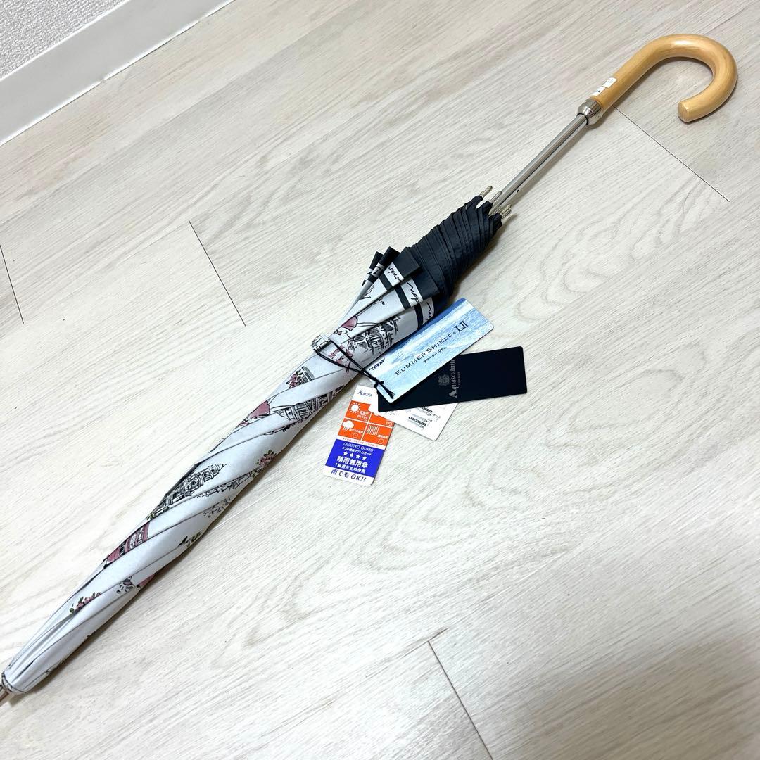 新品アクアスキュータム一級遮光傘 プチパラ伸縮タイプ晴雨兼用 雨傘 軽量 日本製