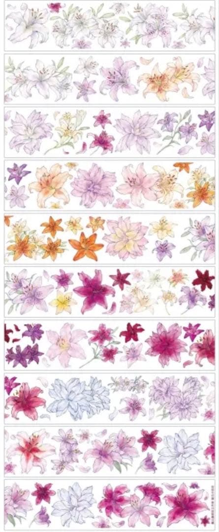 海外マステ お花系 まとめ売り 7巻