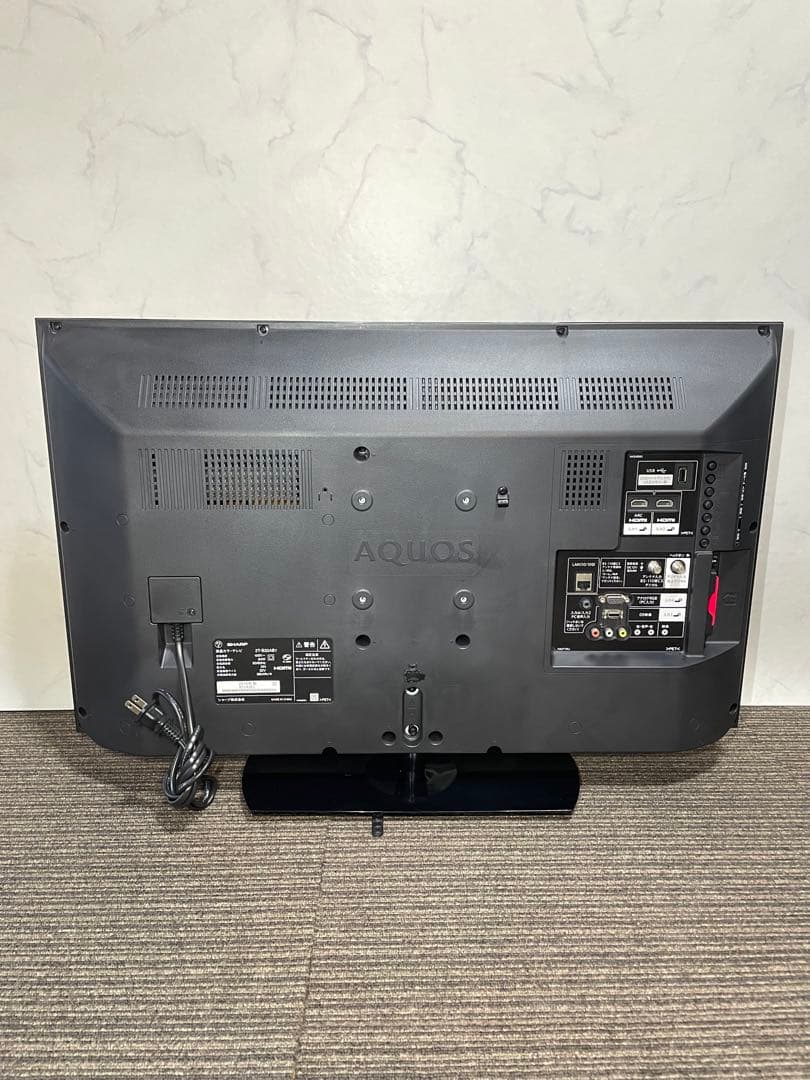 653 シャープ アクオス 32型液晶テレビ リモコン アンテナケーブル 取説付