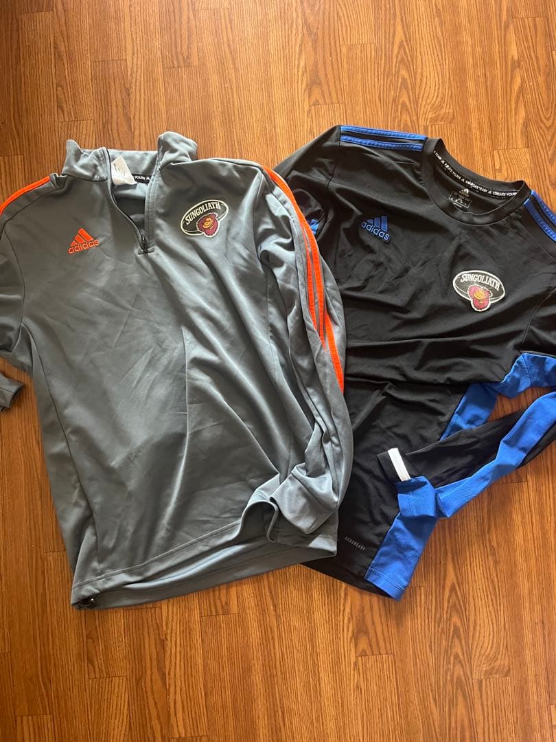 サントリーサンゴリアスadidas ハーフジップ長袖、練習着ロンT2点セット
