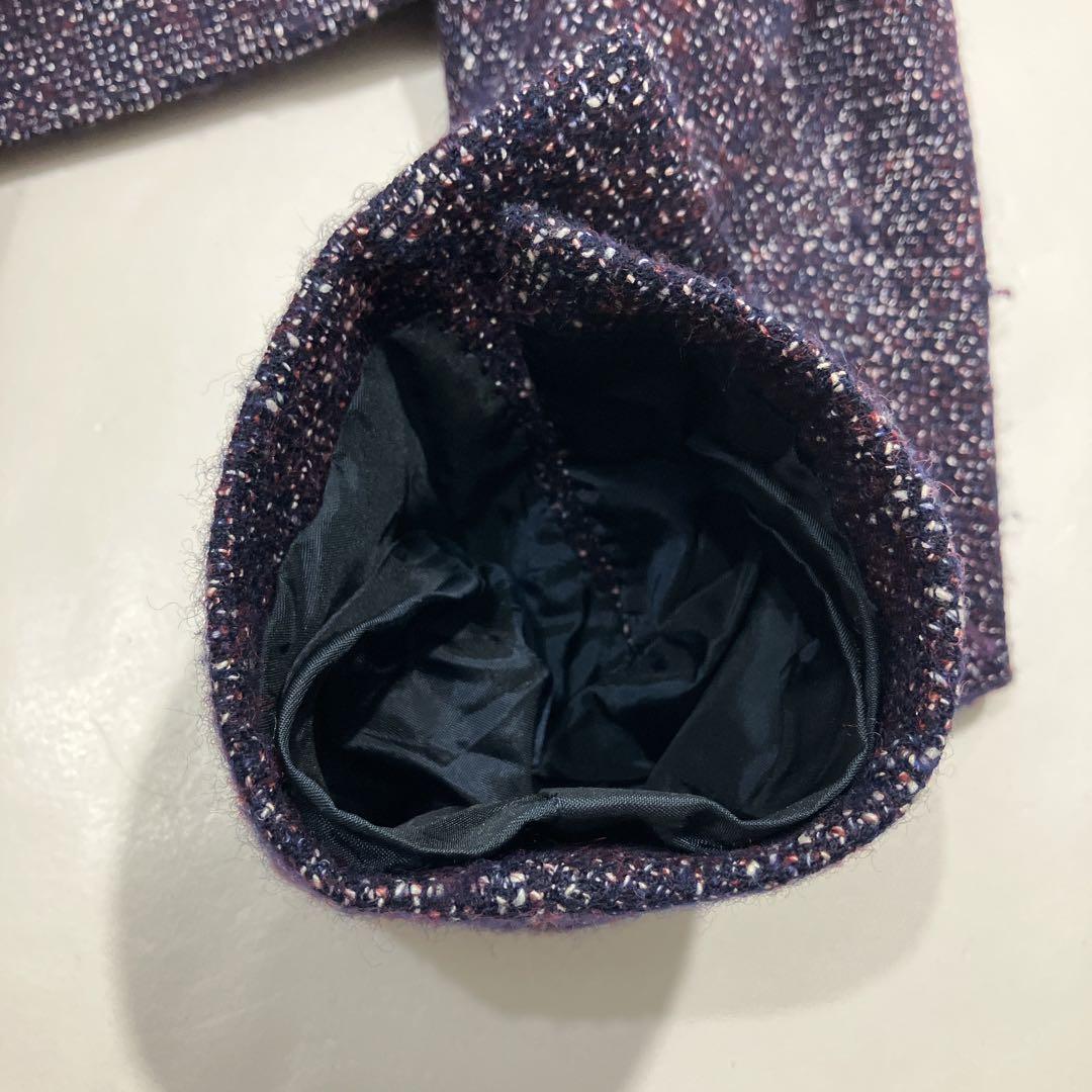 【逸品】TAGLIATORE アンコンジャケット ウールツイード　本切羽　46