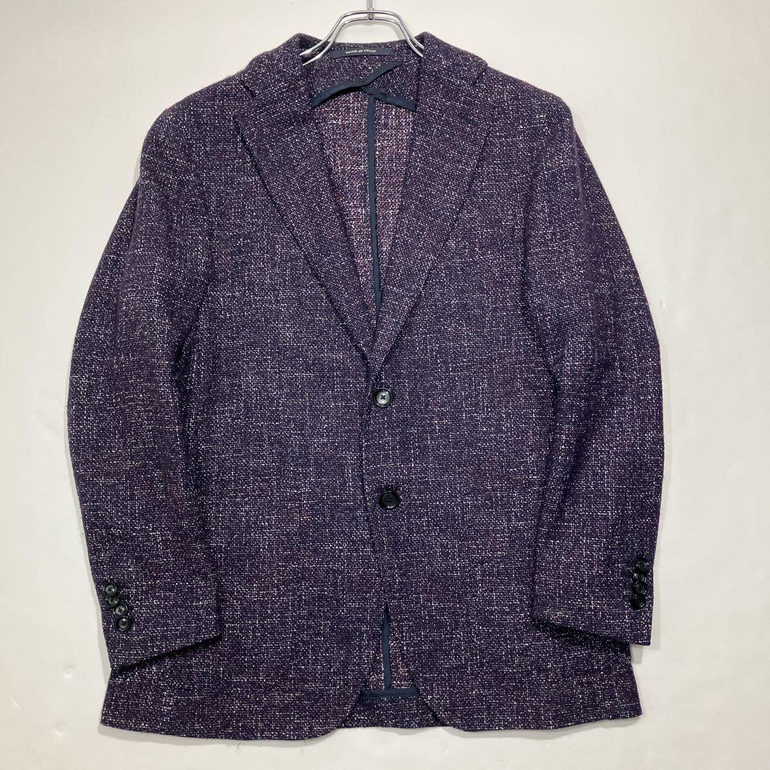【逸品】TAGLIATORE アンコンジャケット ウールツイード　本切羽　46