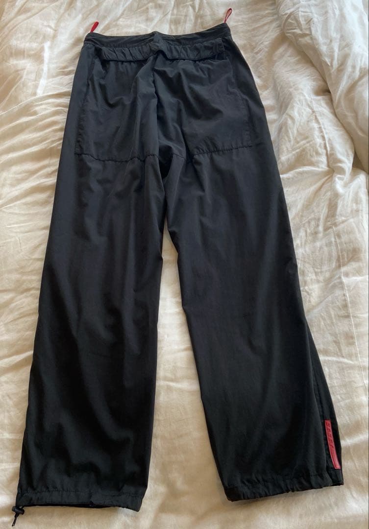 90s 00s プラダ プラダスポーツ 黒 ワイドパンツ 44