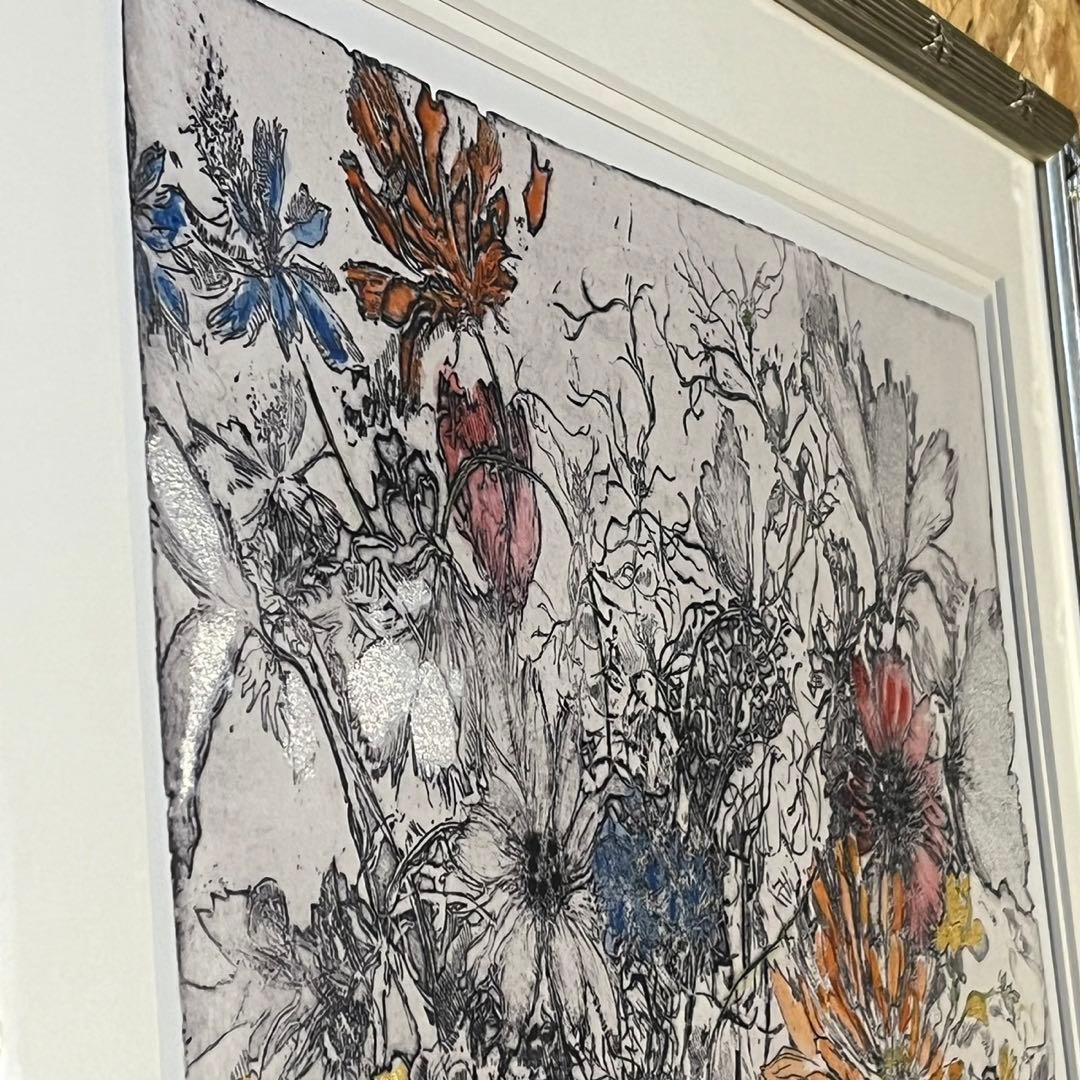 【匿名発送】ジョアン・アイザック　Mid Summer Flowers 版画