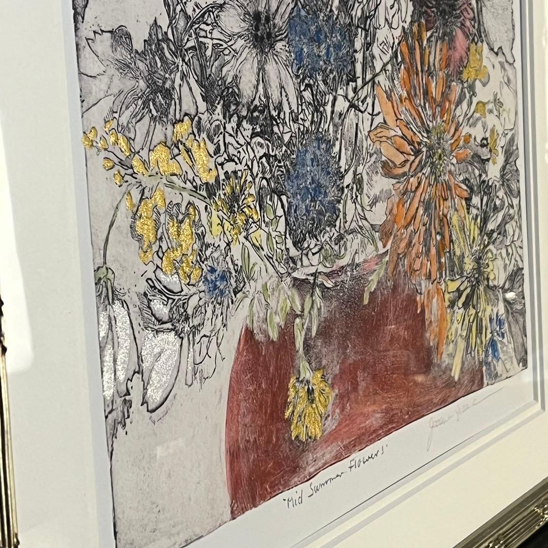 【匿名発送】ジョアン・アイザック　Mid Summer Flowers 版画