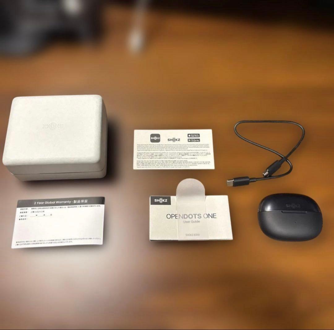 Shokz OpenDots ONE イヤーカフイヤホン ブラック