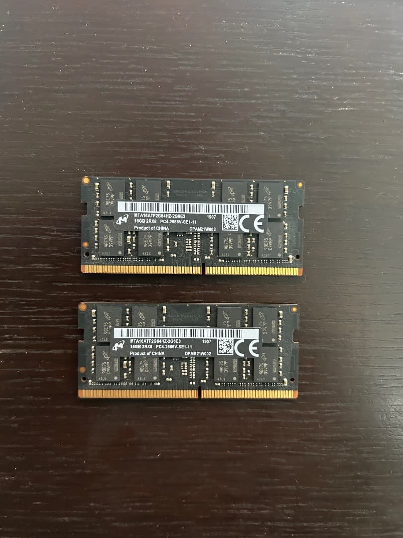 Apple純正 DDR4 2666MHz 16GBメモリ 2枚組 32GB