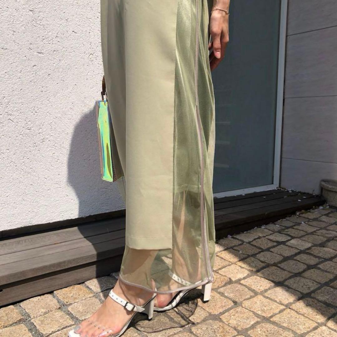 Ameri TULLE DOCKING DRESSチュールドッキングドレス