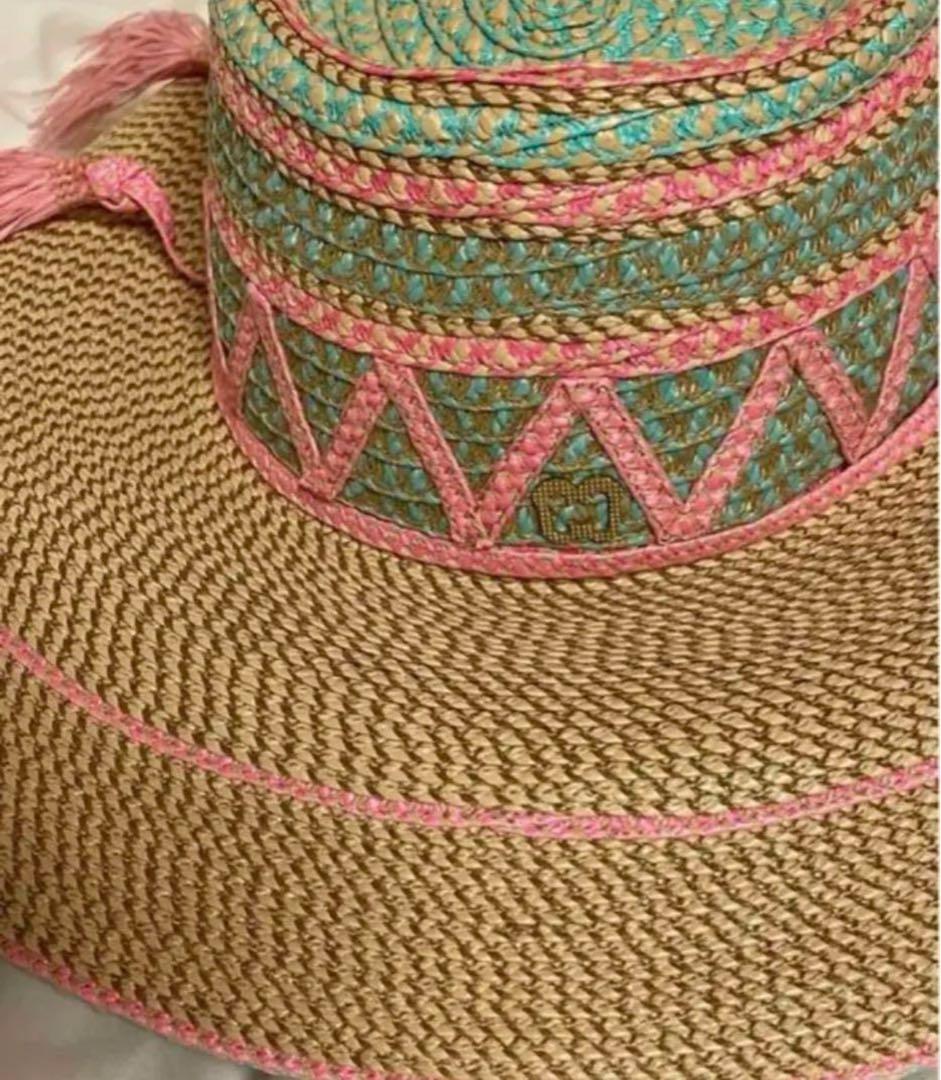 エリックジャビッツ ERIC JAVITS アメリカ製 麦わら帽子 カラフル