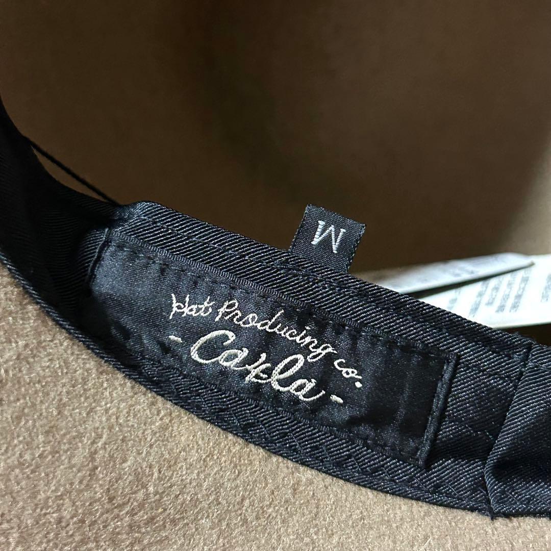 CA4LA カシラ M〜Lサイズ古着ウールハット ベージュベルクロ調整テープ付き