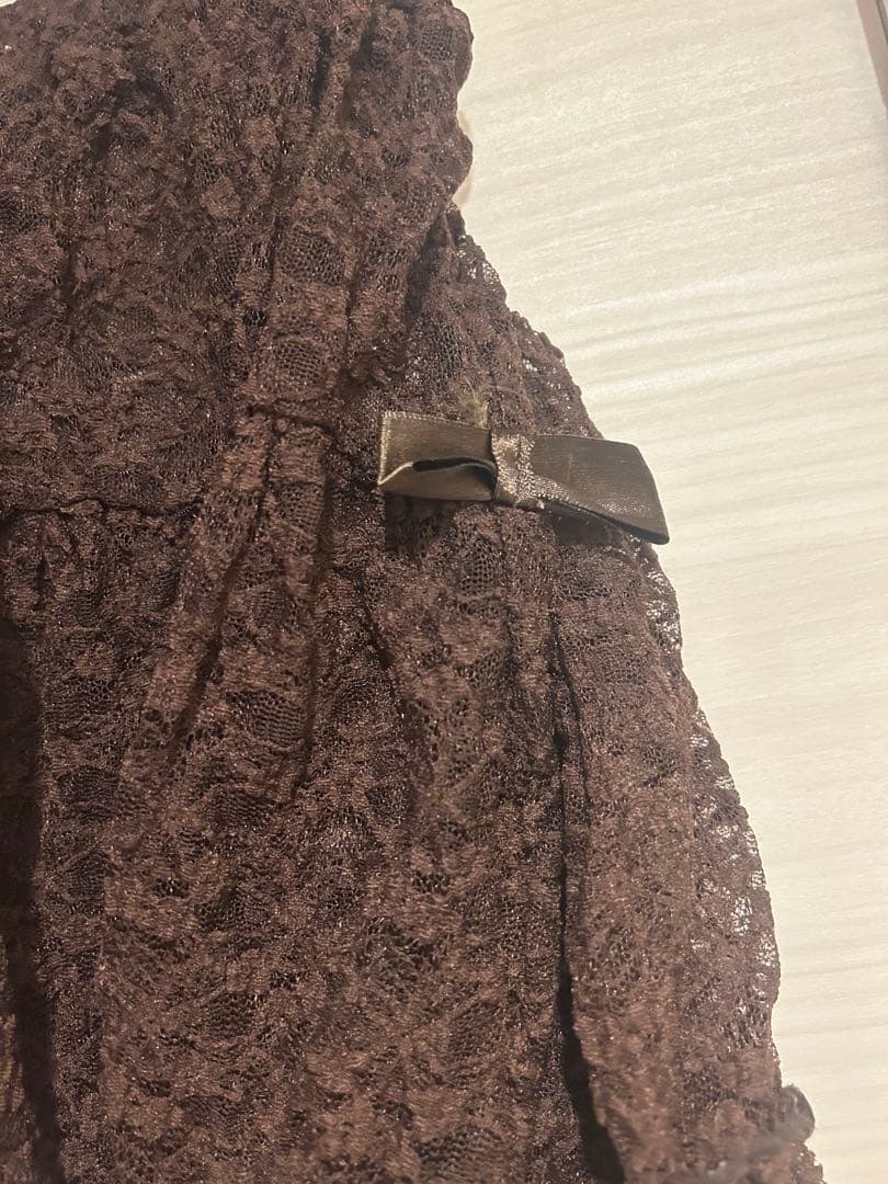 LIZLISA リズリサ ブラウンレースフリルミニスカート