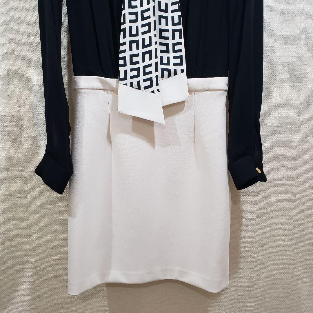 エリザベッタフランキ　ワンピース　シュミーズドレス　スカーフ　ボウタイ