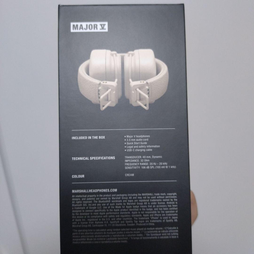 MarshallMajorV ヘッドフォン クリーム　ホワイト 白 マーシャル