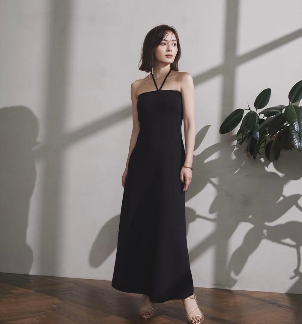 【値下げ中✨】anuans ベアニットフレアワンピース ブラック 2024SS