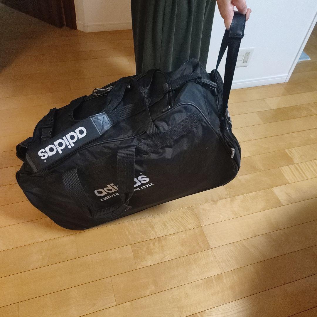 ７０㍑ キャスター付き　adidas アディダス　大容量ボストン ブラック