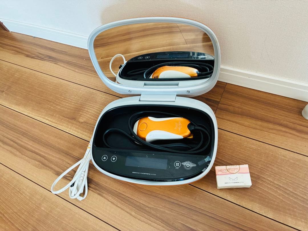 ケノン オレンジ色 脱毛器 デジタルディスプレイ付き