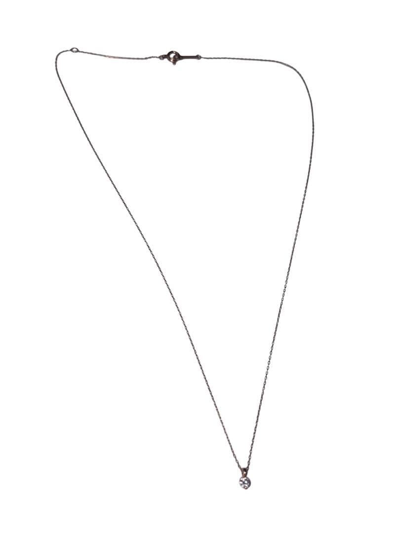 4℃ K10 ピンクゴールド ネックレス 一粒