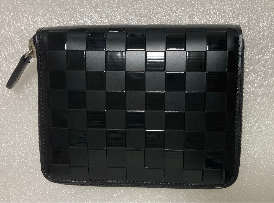 Porter ＰＳレザーウォレットチェッカーフラッグ　ブラック