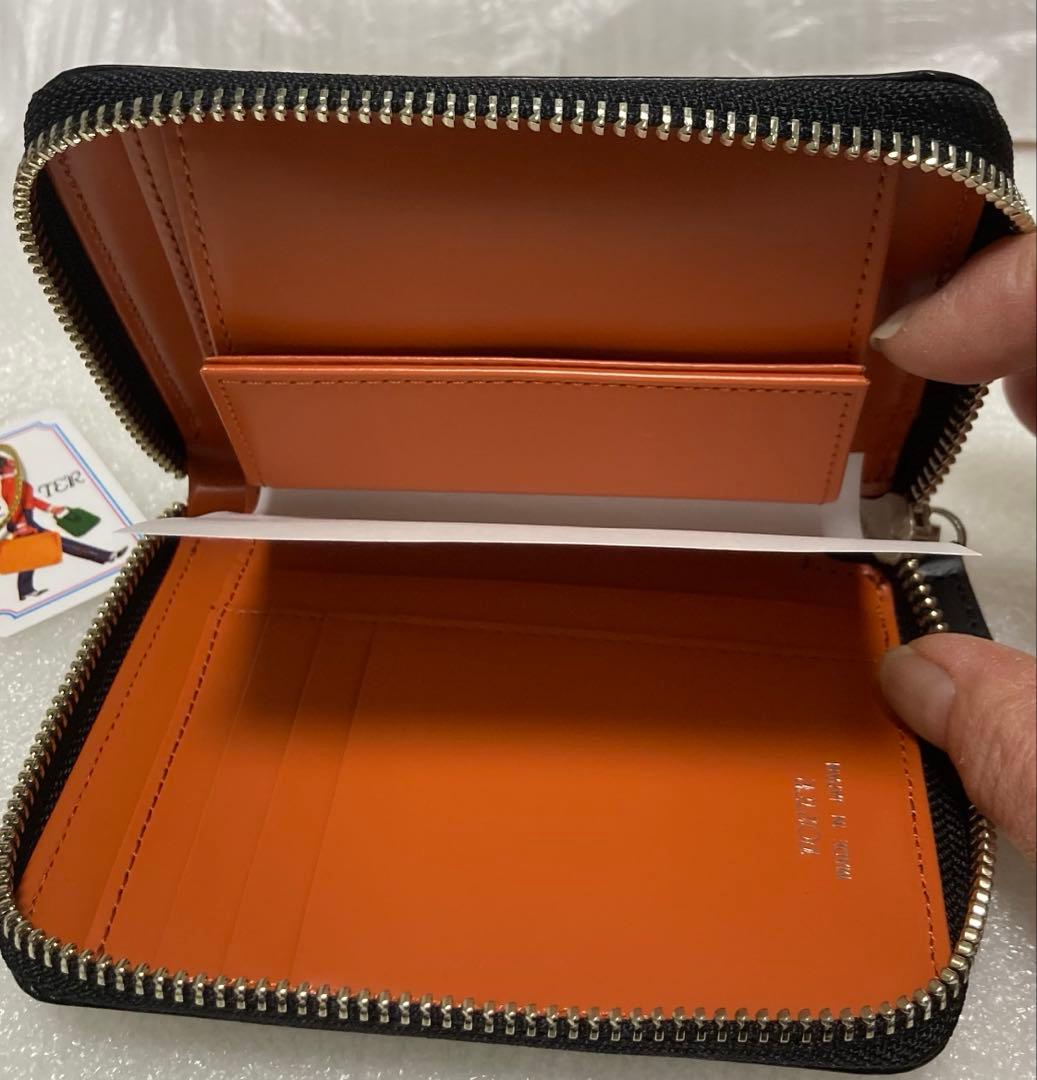 Porter ＰＳレザーウォレットチェッカーフラッグ　ブラック