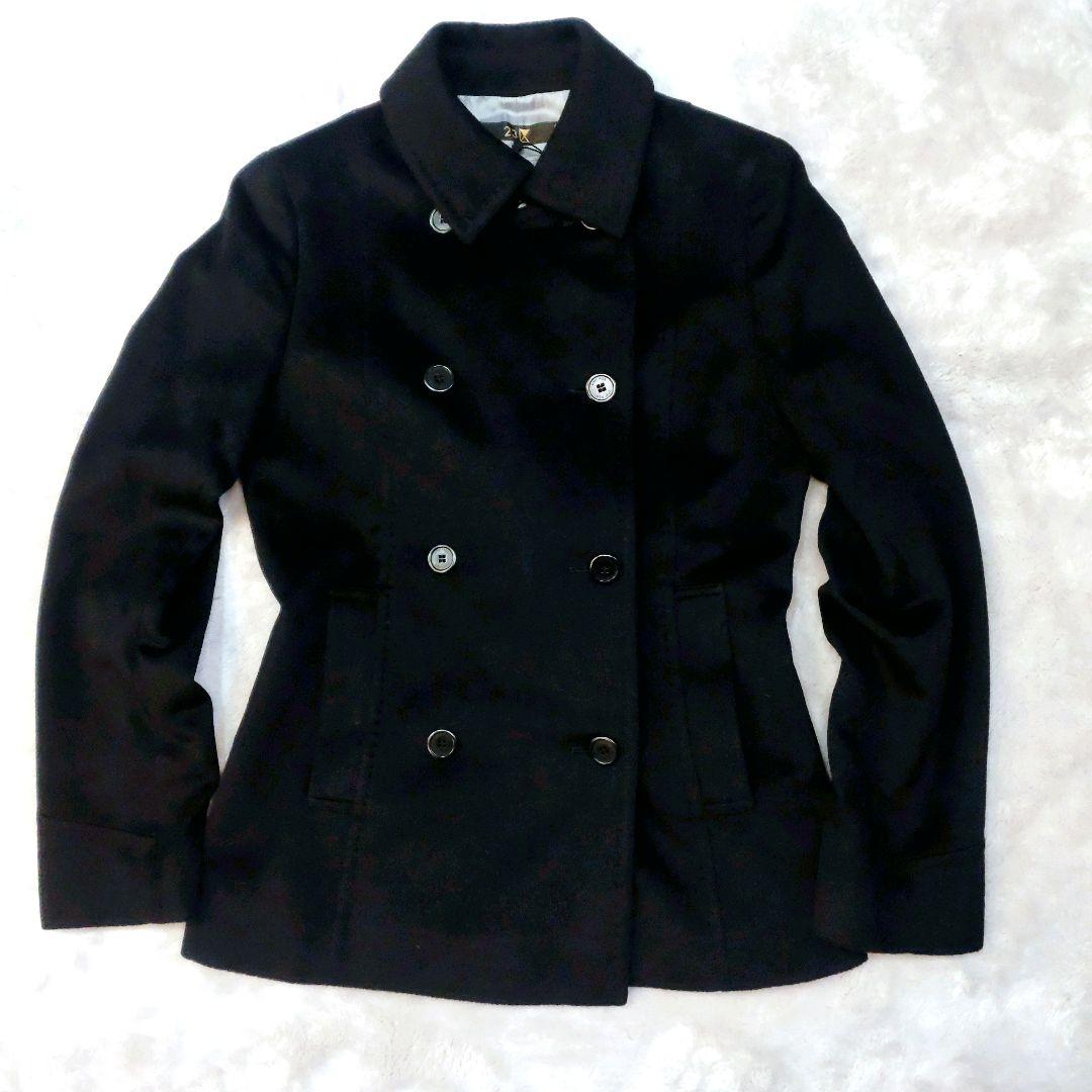 23区 ウールカシミヤ Pコート 38 COLOMBO生地 新品タグ付