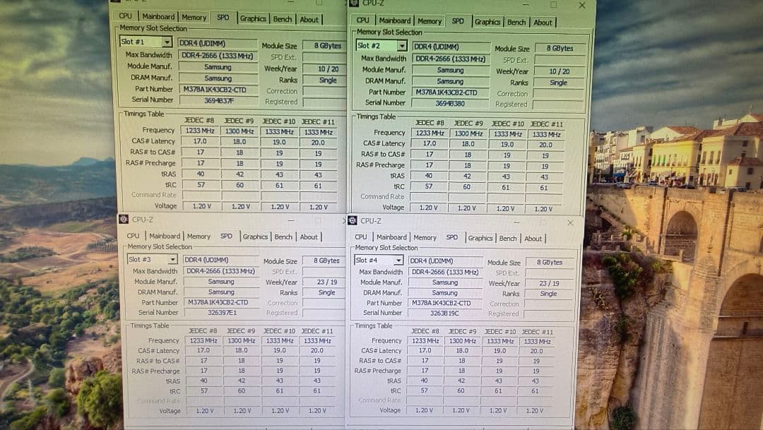 DDR4 8GBx4枚 32GB pc4-2666V 動作確認済み ③