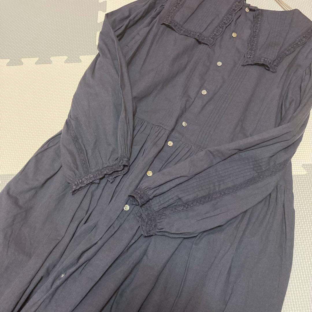 新品タグ付き✨ツハルバイサマンサモスモス リバーレース切替ワンピース 長袖ロング