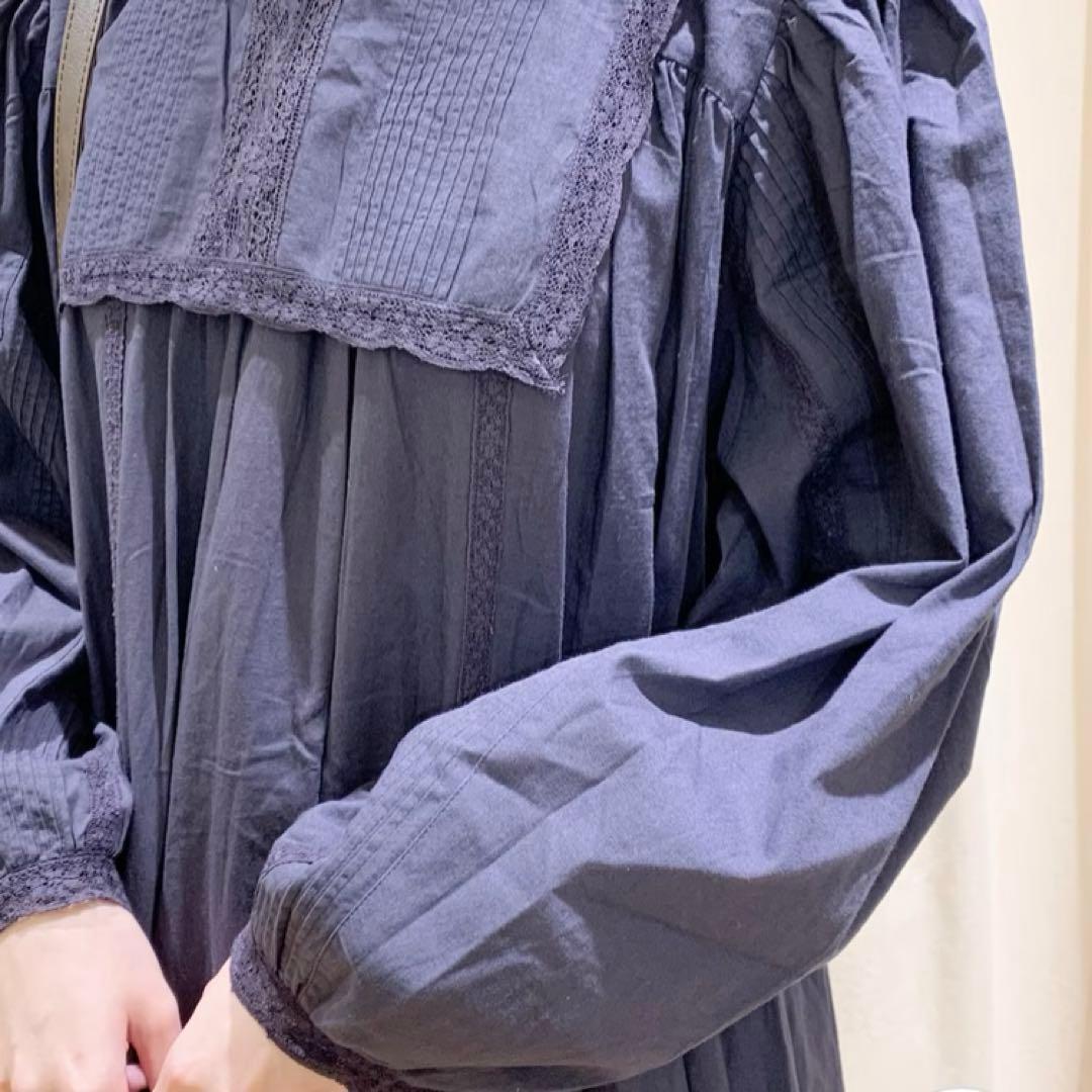 新品タグ付き✨ツハルバイサマンサモスモス リバーレース切替ワンピース 長袖ロング