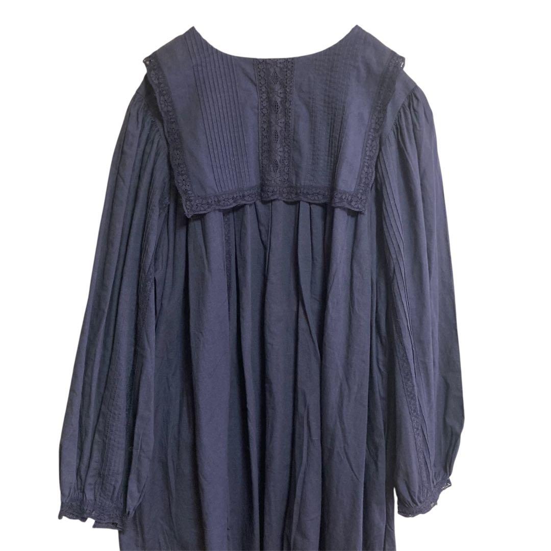 新品タグ付き✨ツハルバイサマンサモスモス リバーレース切替ワンピース 長袖ロング