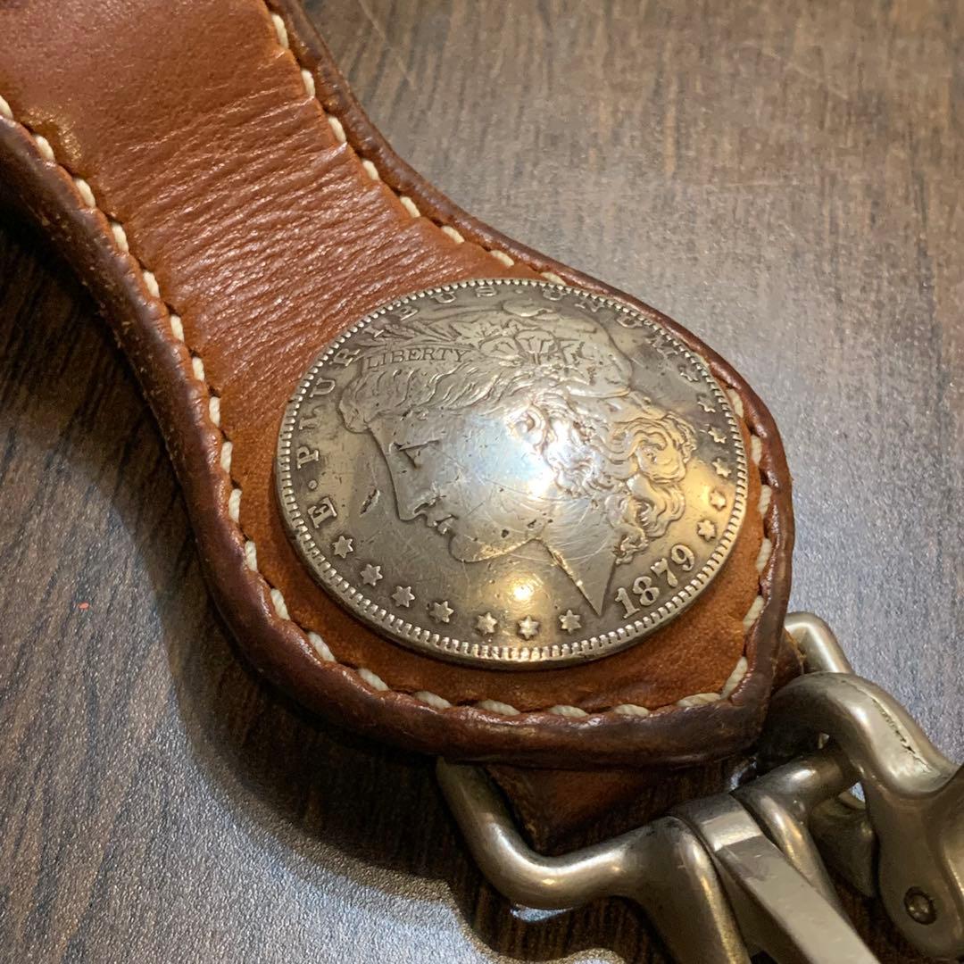 1879年本物モルガンコンチョ付き ベルトループ ウォレットロープ