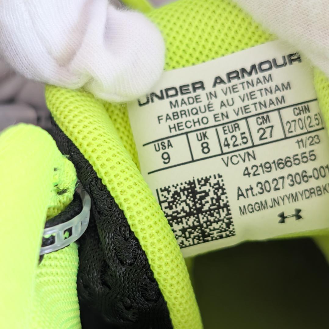 アンダーアーマー アメフトスパイク ブラック HAMMER 2 MC 27㎝