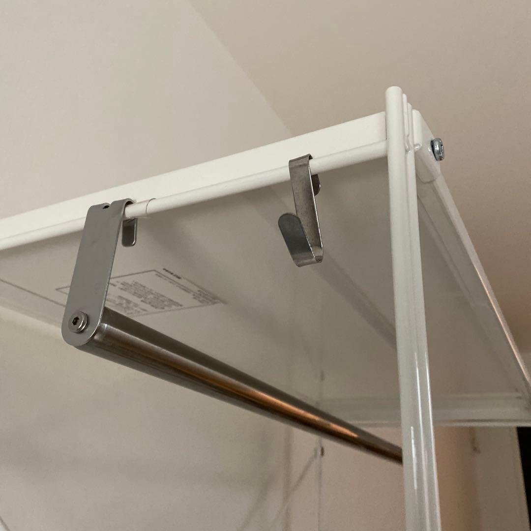 【無印良品】スチールユニットシェルフ　ワードローブセット　ライトグレー