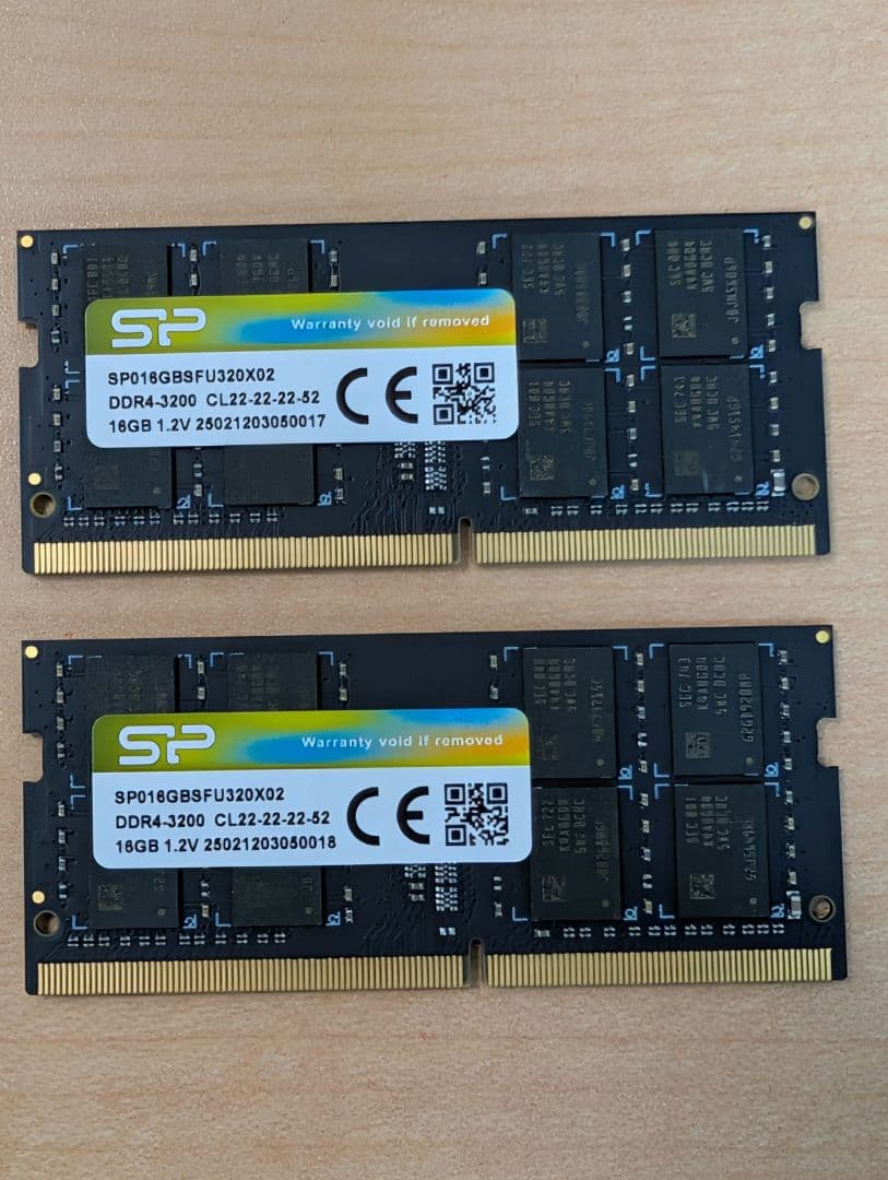 シリコンパワー ノートPC用メモリ DDR4-3200 16GB×2枚