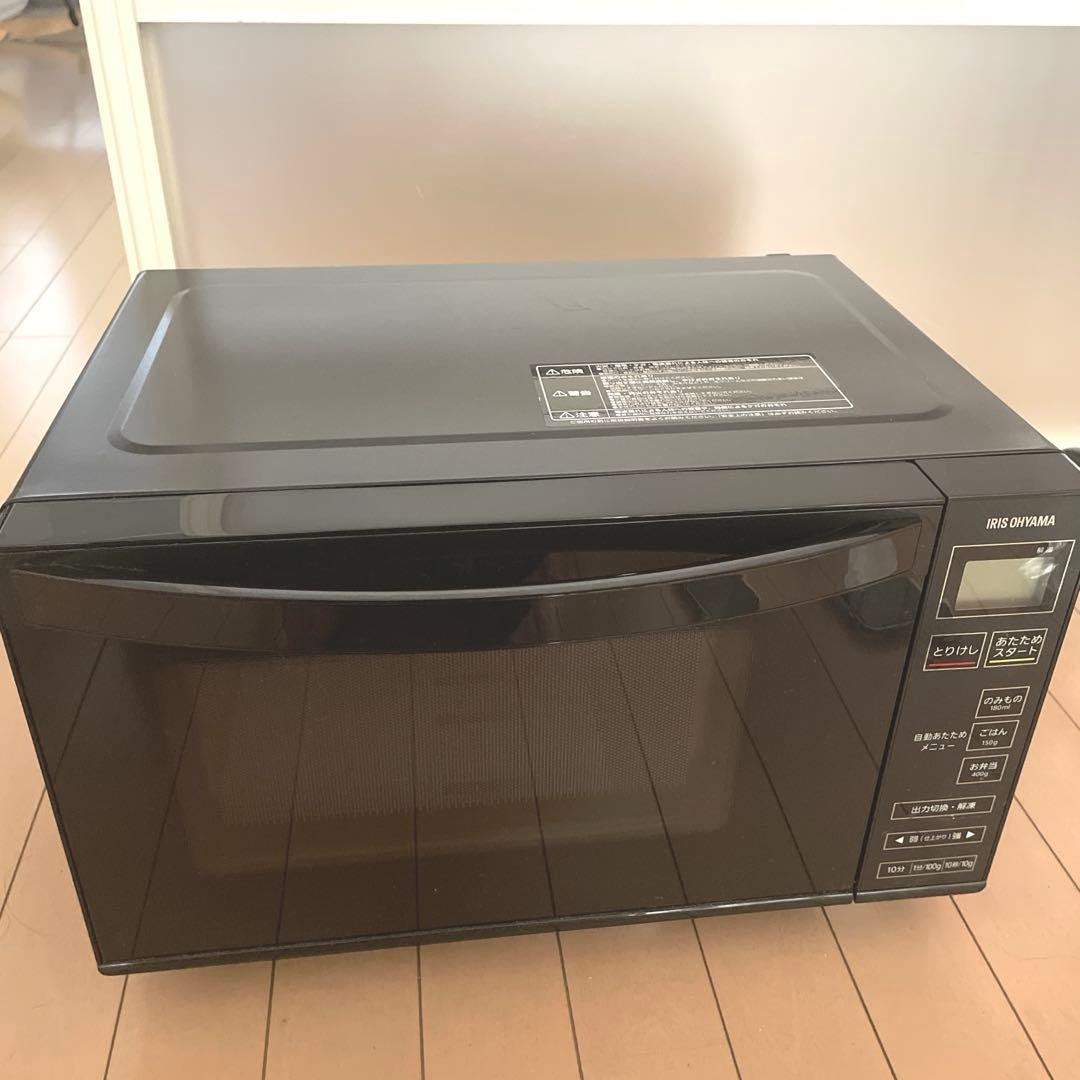 【美品】電子レンジ ブラック 縦開き IMB-FV1081 2022年製
