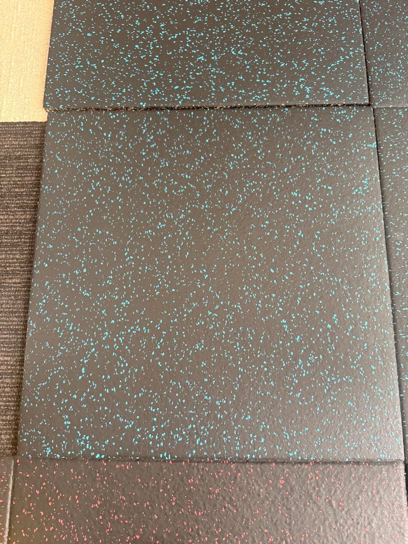 ジム用ゴムマット（青）6枚セット　50cm×50cm 厚1.5cm