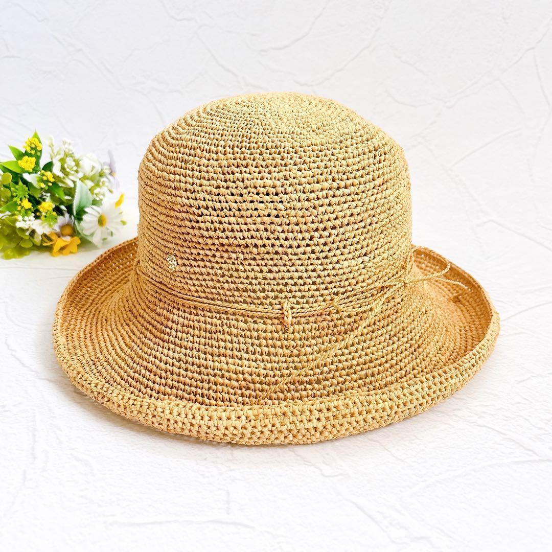 《美品》HELEN KAMINSKI プロバンス10 ナチュラル ラフィア 帽子