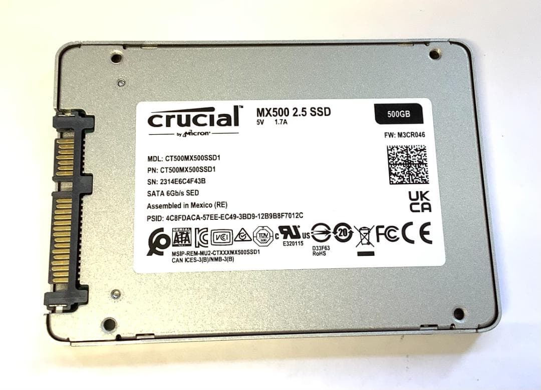 ③-WA499-Crucial SATA 500GB SSD 2.5 1点