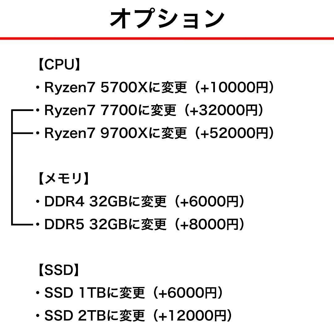 【即納激安ホワイトモデル】RX9060XT搭載ゲーミングPCフルセット✨新品③