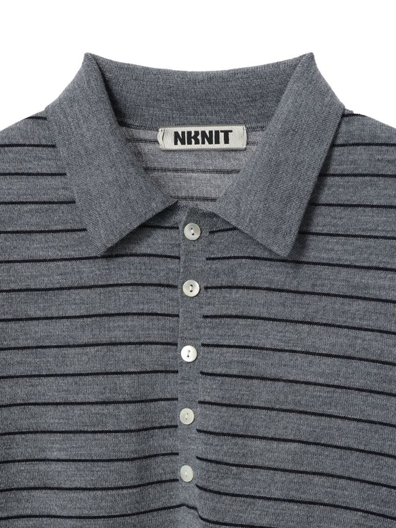 NKNIT ンニット　ハイゲージウールニットシャツ