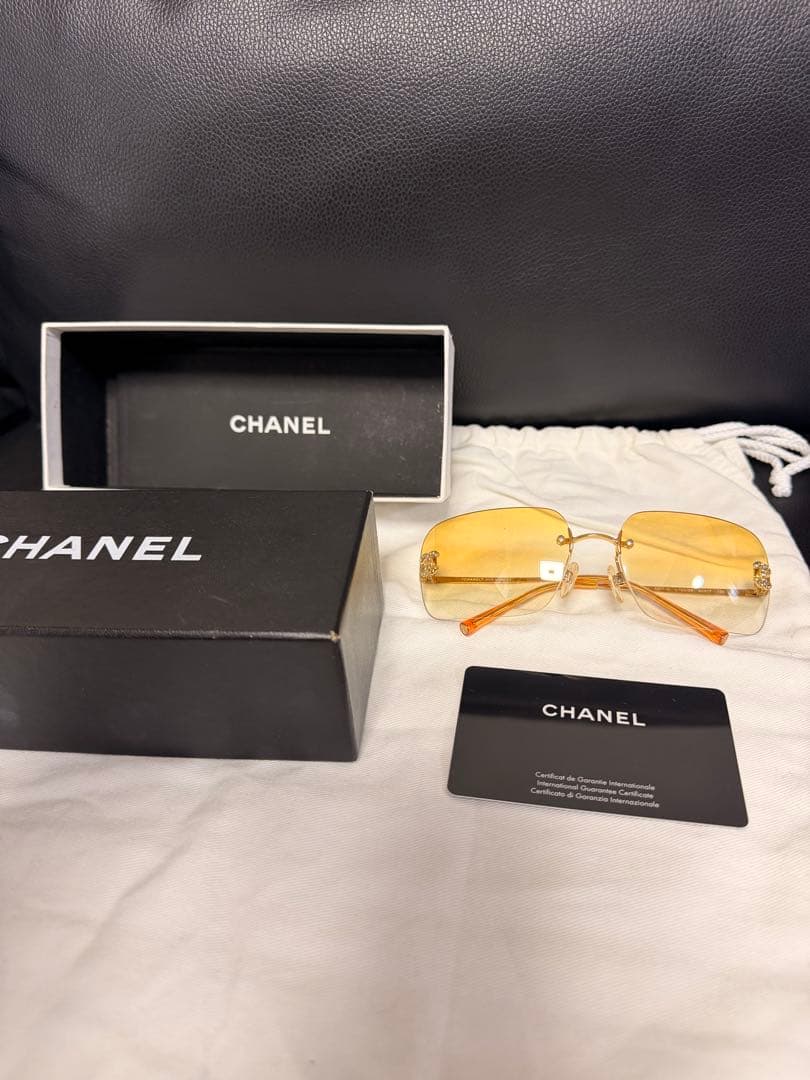 良品♡CHANEL サングラス ココマークブラウンレンズ