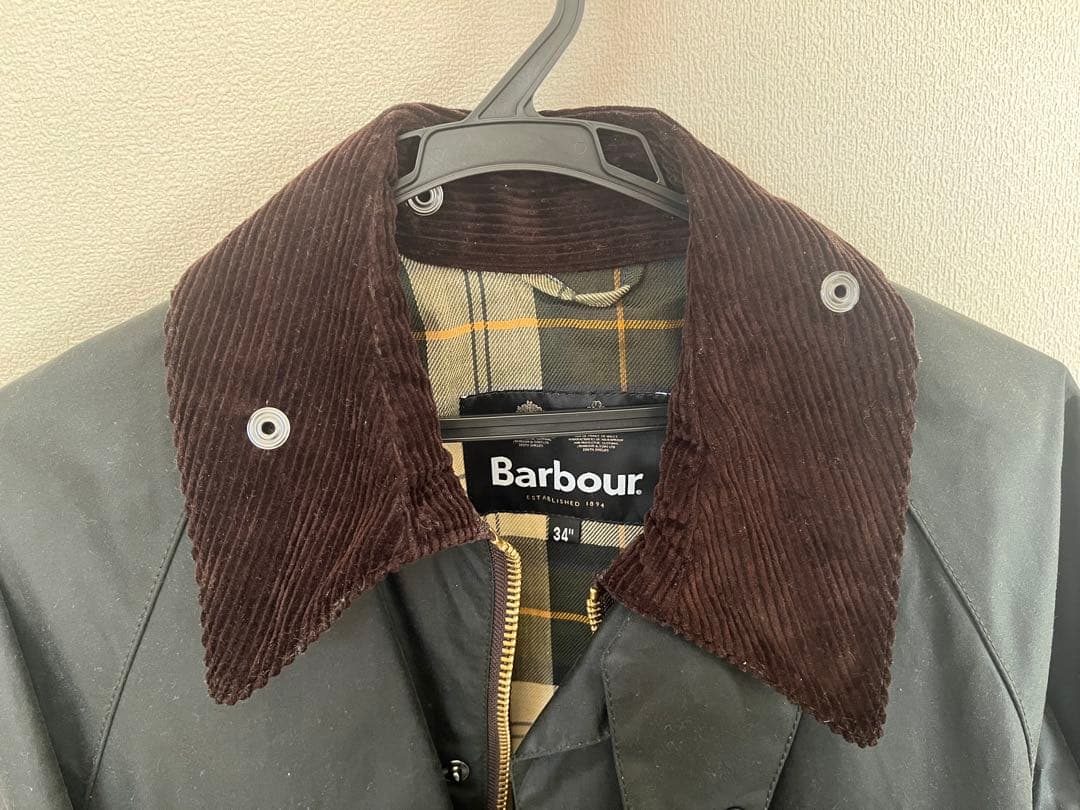 Barbourワックスコットンブルゾン olive 34
