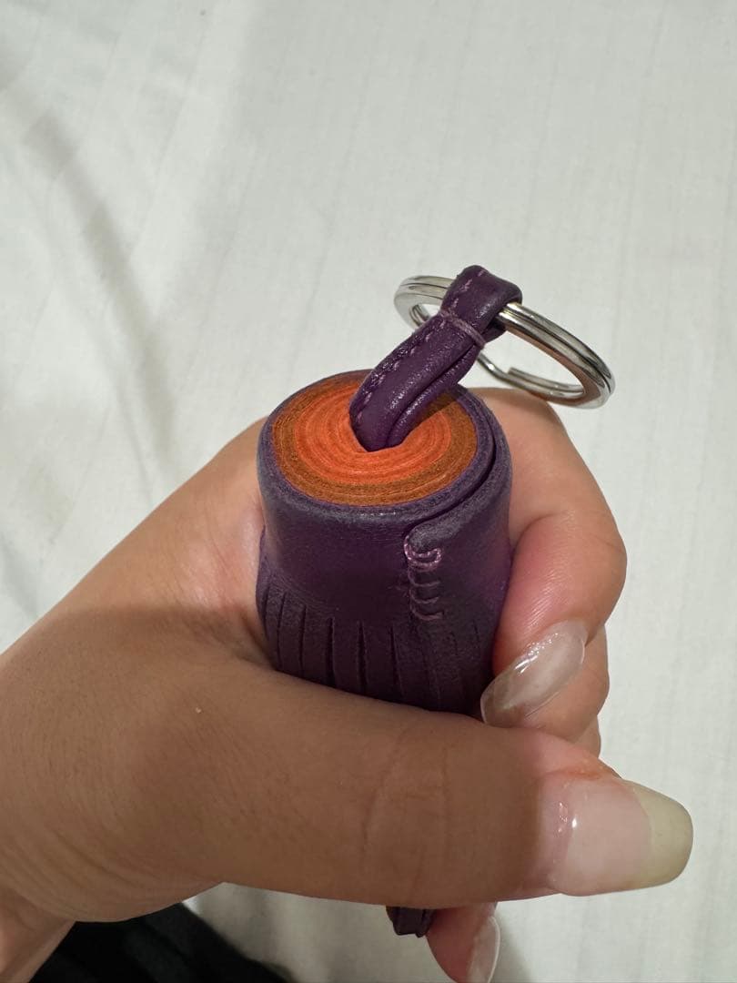 エルメス　カルメン　キーホルダー　パープル　オレンジ