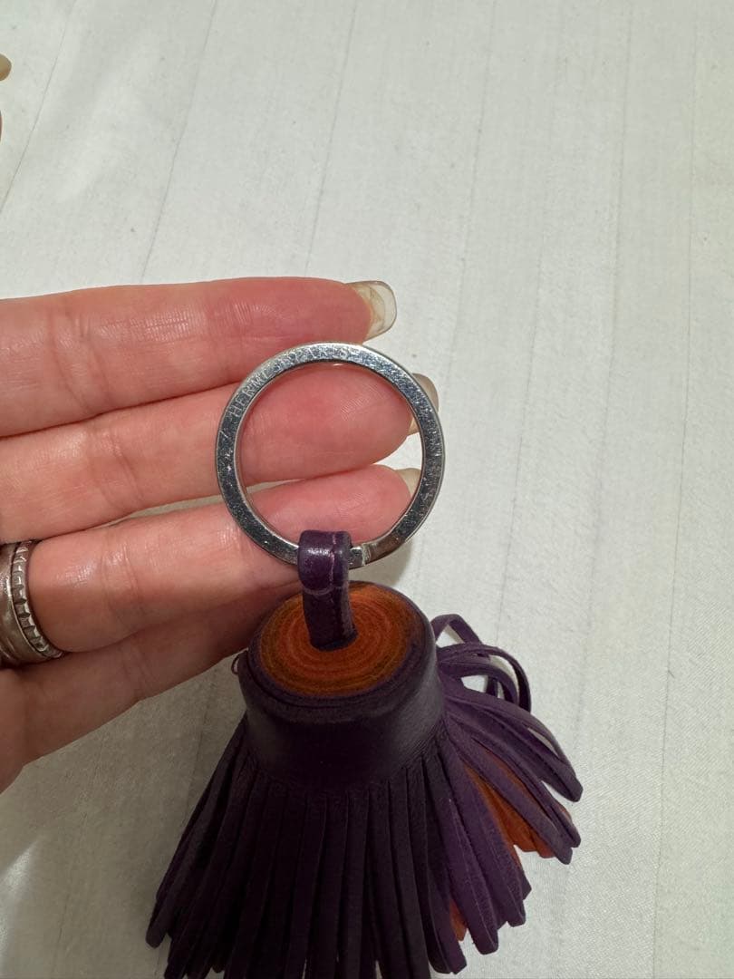 エルメス　カルメン　キーホルダー　パープル　オレンジ