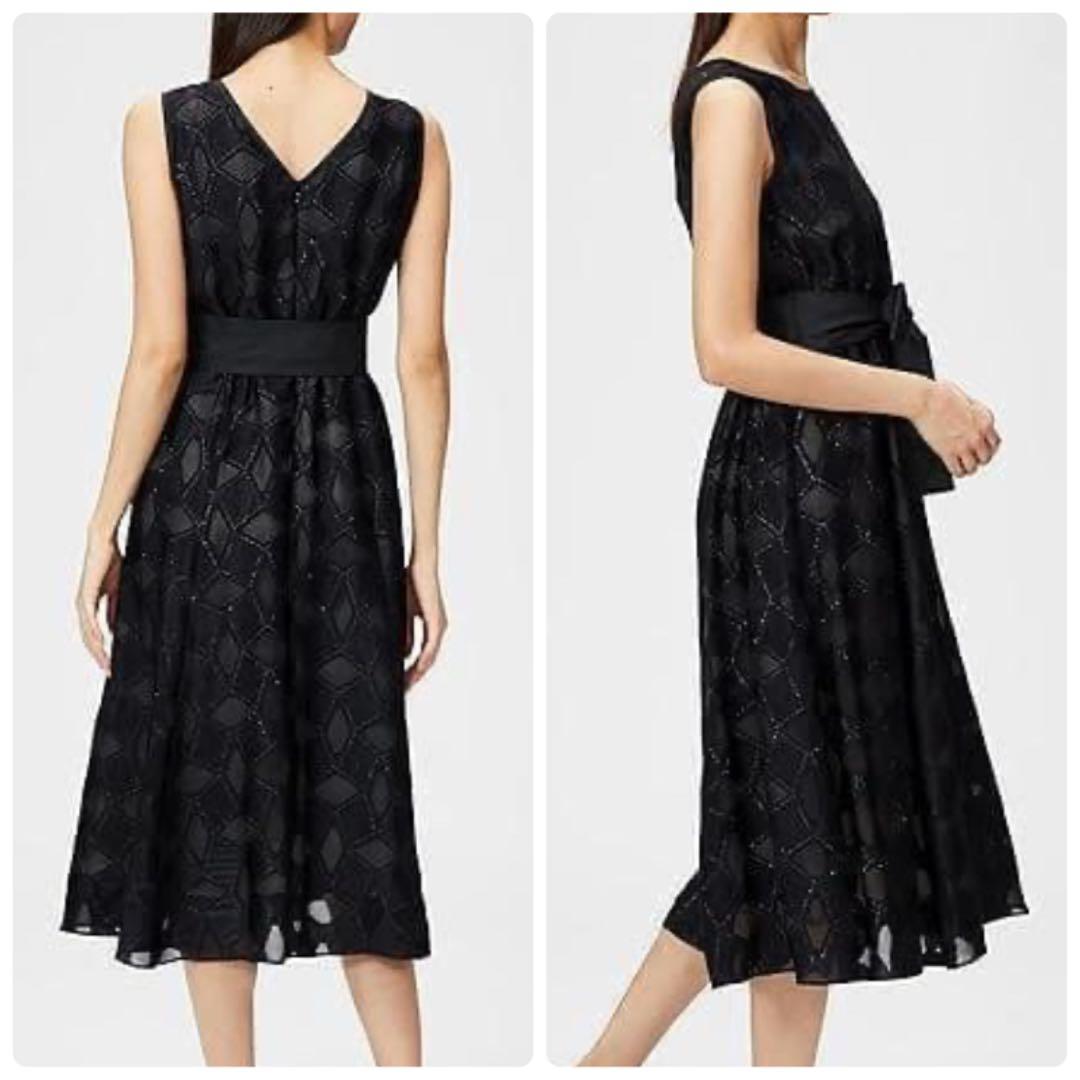 新品✨ 高級感 グレースクラス メタリックキカジャガードドレス ワンピース