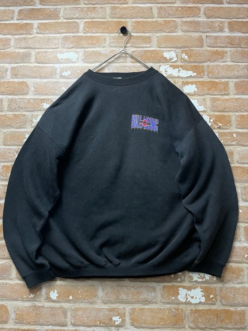 90s BILLABONG ビラボン　スウェット　バックプリント　黒　y2k