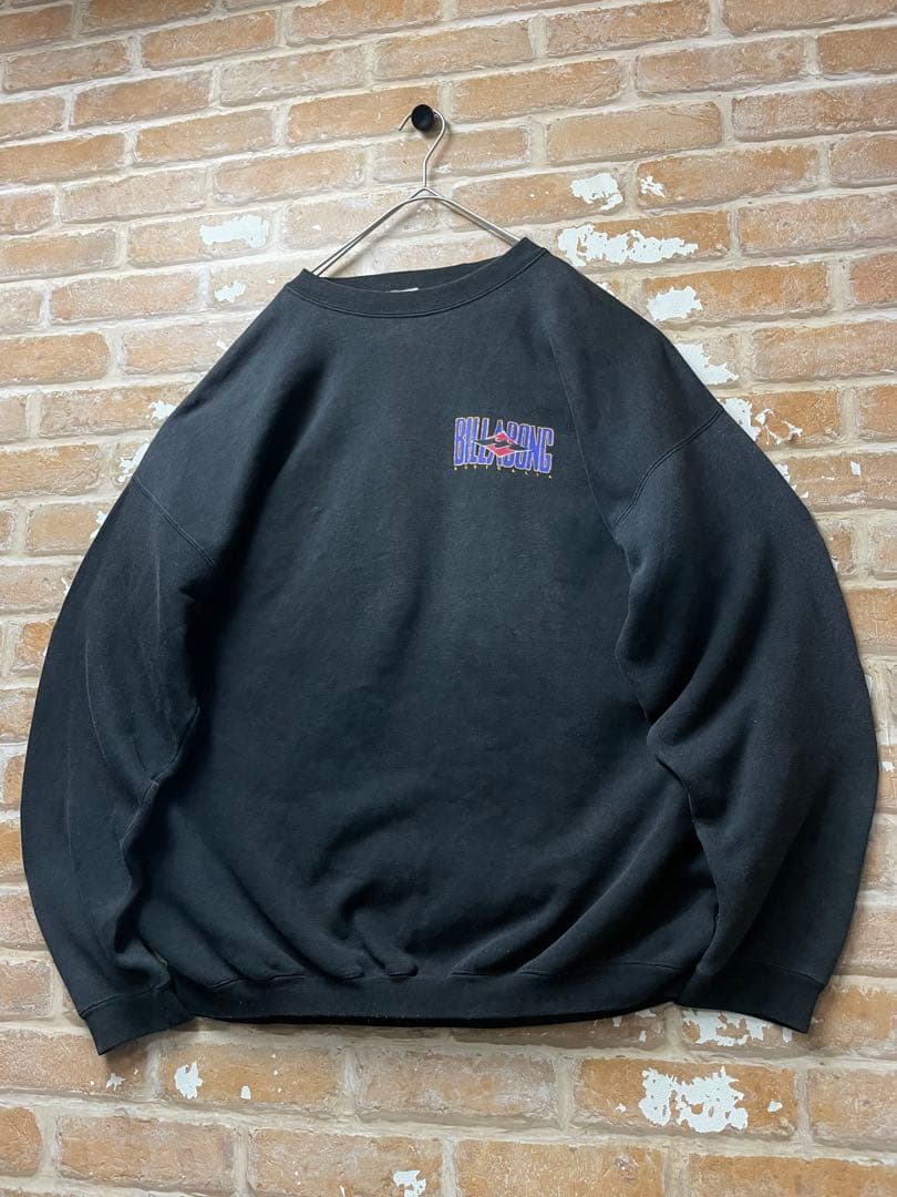 90s BILLABONG ビラボン　スウェット　バックプリント　黒　y2k