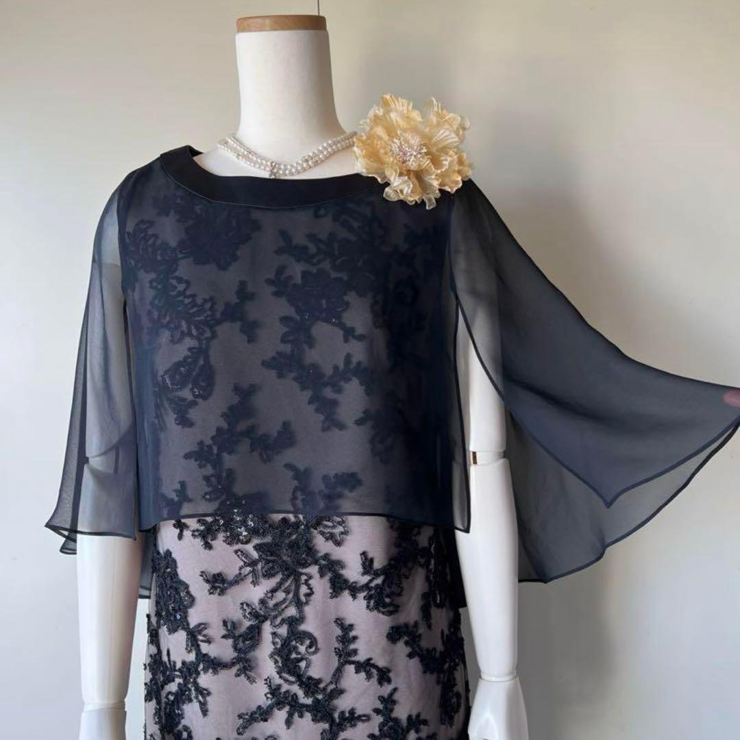 新品東京ソワールMARIKO KOHGAマリココウガケープ付きドレス