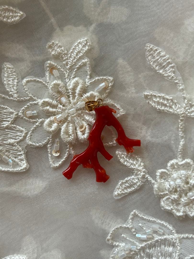 K18血赤珊瑚ネックレストップ