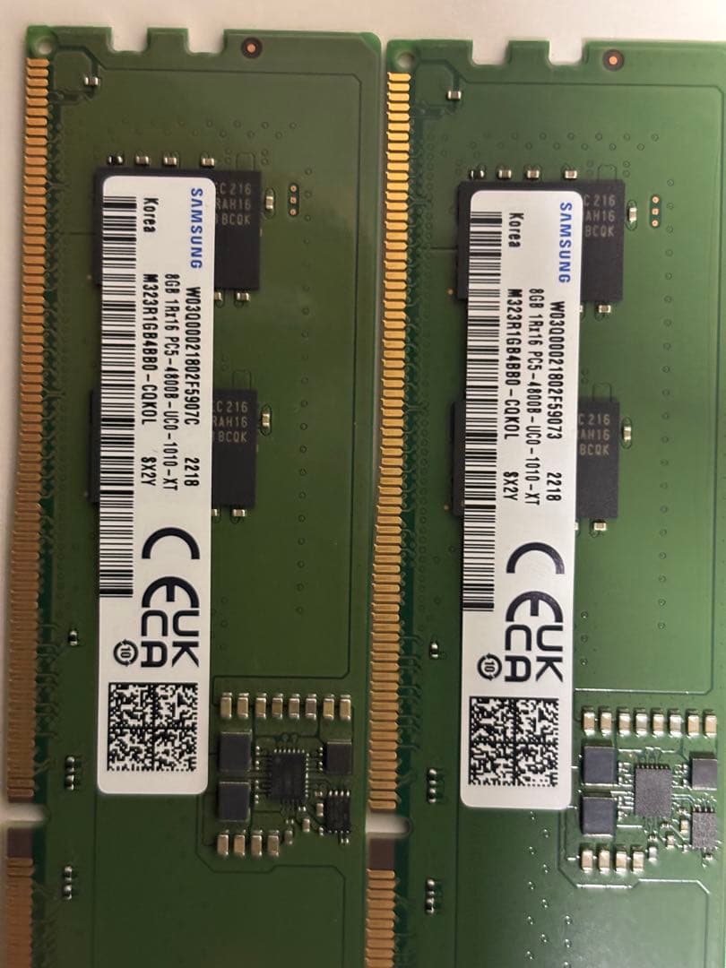 l*n様 PC5-4800B DDR5 8GB×2 samsung 管理番号00