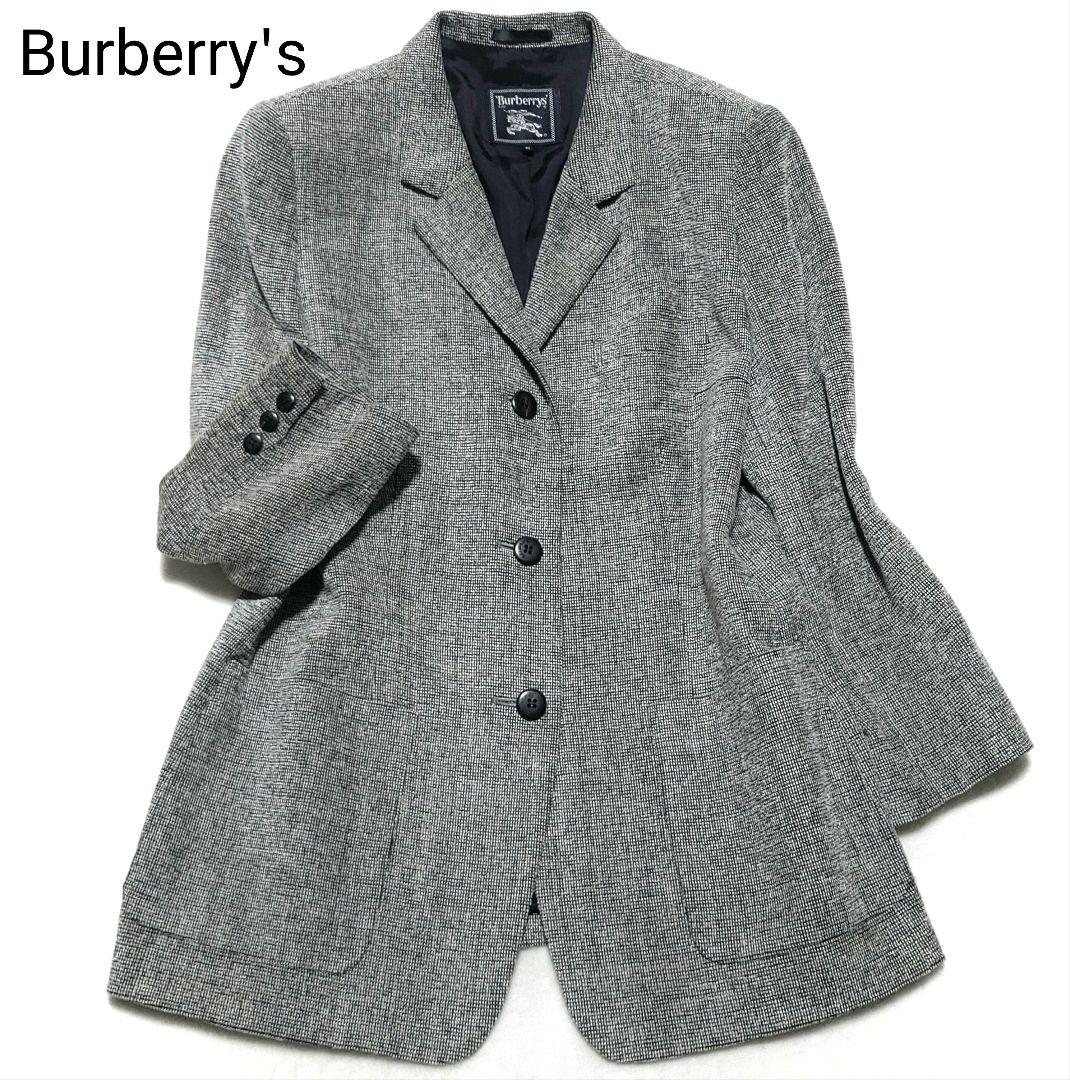 【未使用級】バーバリー　テーラードジャケット シングル ツイード 大きいサイズ